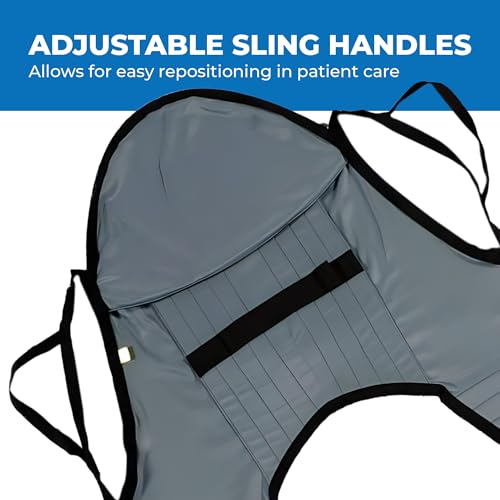 Patient Aid Padded U-Sling with Head Support for Hoyer Patient Lift Sling | Holds up to 135 lb | Soft Polyester Fabric | Head & Body Support | Lifting Straps for Safe Transfers of the Elderly Patients - size: Small