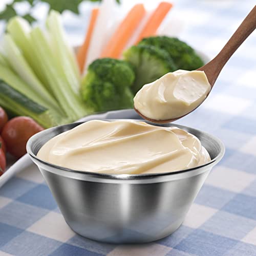 Artcome 18 Pack Stainless Steel Condiment Sauce Cups Great for Dipping and Portion Cups, 1.5 oz | stainless steel construction resists corrosion; portion cups suit BBQ dipping, household cooking, party use, food storage - size: 18pcs 1.5oz