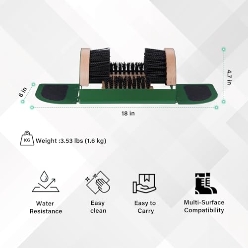 Legacy Boot Scrubber, Upgraded Bristles and Frame Strength - Shoe Scraper & Boot Cleaner Brush - color: Green