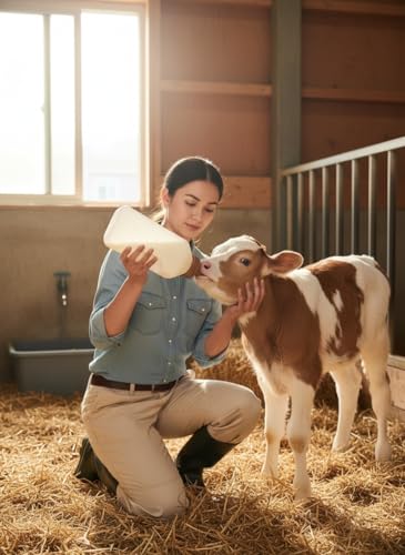 5-Pack of Anti-bite Calf Nipples, Silicone Replacement Nipples, Suitable for Calf Milk Bottles, Tear-Resistant Livestock Feeding Supplies, high-Strength Leak-Proof Calf Nipples, Dairy Farm Equipment.