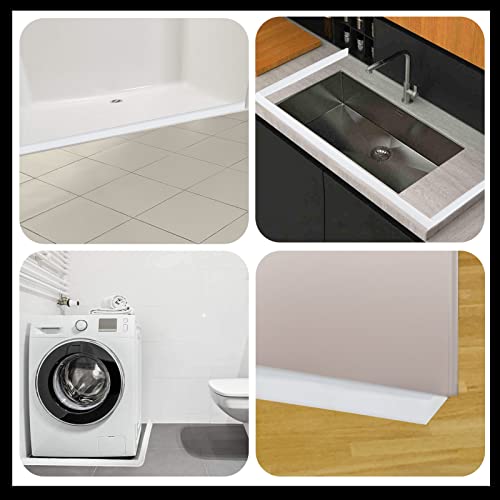 Raycity Shower Threshold Water Dam Stopper for Walk in (67Inches, 0.54" High/Grey) | Silicone Shower Water Guard, Water Blocker, Shower Door Bottom Seal, Prevent Leaks for Bathroom, Kitchen - color: 0.54" High/Grey, style: 67Inches