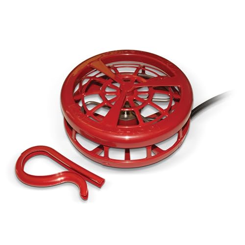 K&H Stock Tank Deicer, Pond Heater, 750W, Safety Listed, Red | Floating or Submersible Stock Tank Heater; Pond & Water Trough Deicer for Horses, Cattle & Livestock; Cage & Cord Clip - size: 750 Watts