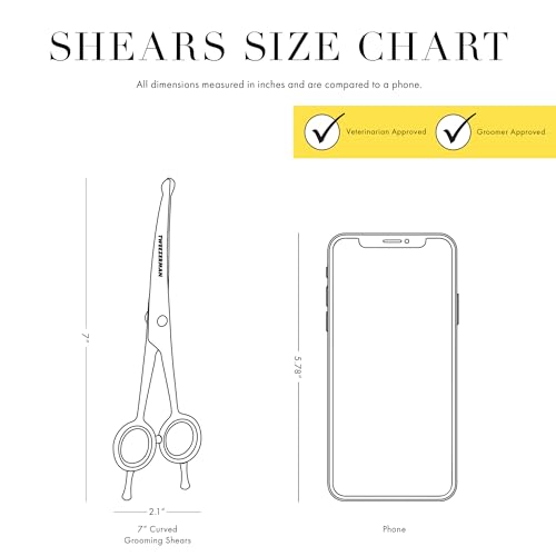 Tweezerman 7" Pet Grooming Shears-Safety Round Tips for Dogs & Cats - style: 7" Shears