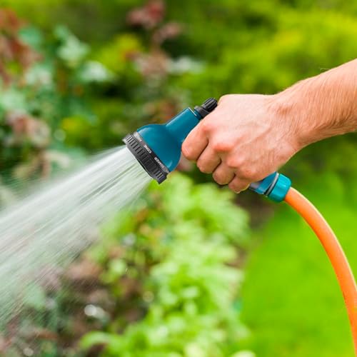 Besiter Garden Hose Nozzle Sprayer: 2 Pack 10 Watering Patterns Spray Nozzles Heavy Duty Hose Head Hose Attachment Bule - color: Blue Blue