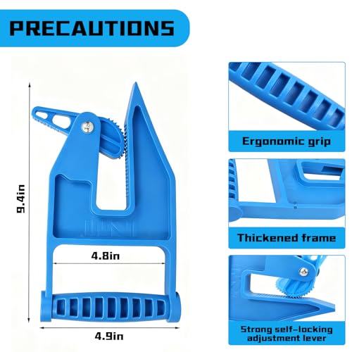 2 Pack Blue Mat Movers Tool, Heavy Duty Stall Mat Grippers for Horse Stalls, Gym, Barn, and Trailer, Ergonomic Rubber Mat Puller for Easy Lifting and Moving