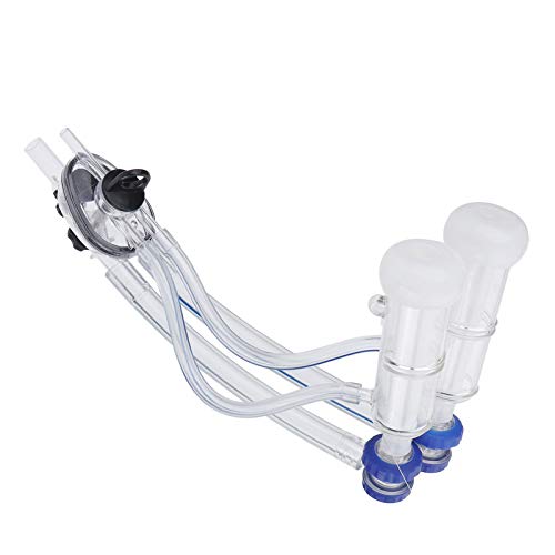 GLOGLOW Goat Milking Cluster, Sheep Milking Kit with Milker Claw Assembly for Mobile Milking Machine Teat Cup Milk Collector for Farm Animals | for Mobile Milking Machine, Teat Cup Milk Collector, for Farm Animals