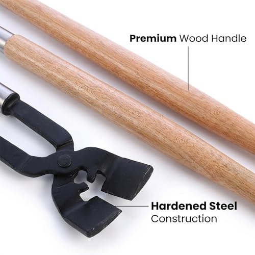 Heavy-Duty Hoof Trimmer – 34" Total Length with 29" Wooden Handle & 5" Cutting Head | Chrome Vanadium Steel for Horses, Cattle, Goats & Livestock