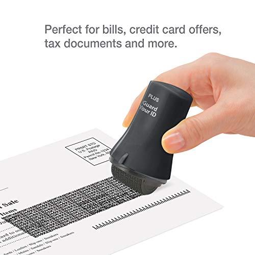 Guard Your ID Wide Identity Theft Protection Roller Stamp for Mail, Black - color: Black, size: Wide