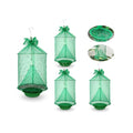 Reusable Outdoor Fly Trap Hanging Fly Catcher with Brush-4 Pack | Fly Cage Ranch Fly Traps with Bait Tray, Fly Control Killer Repellent Hunter Catcher for Barn Orchard Farm Horse Patio - size: 4 pack