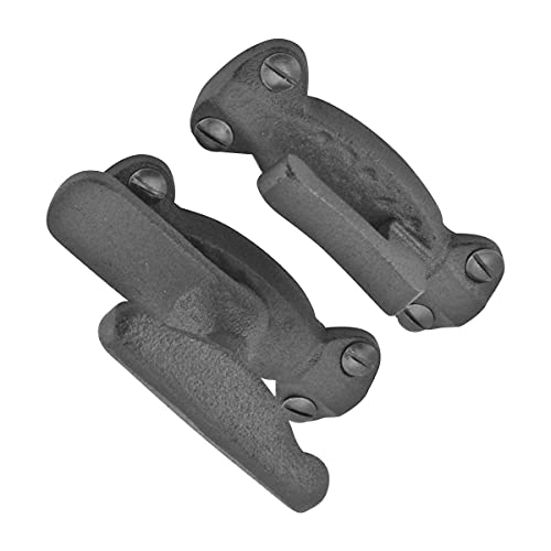 Renovators Supply Manufacturing 2" Black Wrought Iron Door Latch Lock Antique Style Slide Latch for Cabinets, Windows, or Cupboards Rust Resistant with Mounting Hardware - size: Pack of 1
