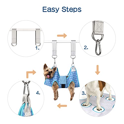 Dog Grooming Hammock Harness, Pet Grooming Hammock for Small Cats & Dogs, Dog Sling for Nail Clipping/Trimming