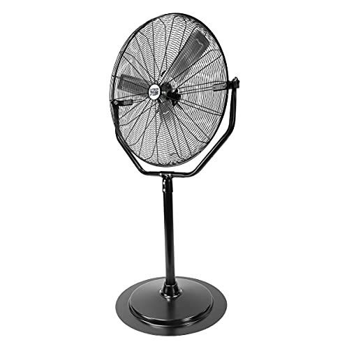 Maxx Air Industrial 30" Pedestal Fan, Powerful Heavy Duty Commercial Fan for Warehouses, Factories, and Large Spaces, Adjustable Height, Durable Construction, High Velocity Air Circulation