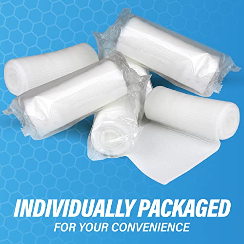 AFFORDTEX Gauze Bandages – 36 Rolls - Premium First Aid Supplies for Safe Adventuring – Flexible, Stretchable, and Breathable Gauze Rolls – 4” x 4.1 Yards Bandage Wrap for Wound Dressing - size: 4" Pack of 36 Rolls