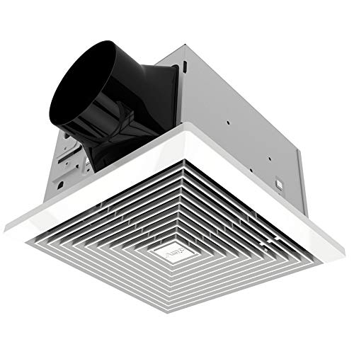 BV Bathroom Exhaust Fan 90CFM - Bathroom Fan 0.9 Sones, 4" Duct Collar,Rooms Up to 80-90 Sq. Ft. |Energy-Saving Ventilation Fan - No Attic Access & Ultra-Quiet | Energy Star, HVI 2100, UL Certified - size: 90 CFM