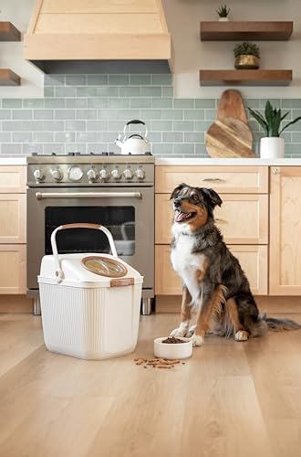 Harry Barker Lightweight Airtight Pet Food Storage Container, Eco-Friendly Recycled Plastic with Easy-Access Lid, Holds up to 25 lb Dry Dog or Cat Food - color: Food Storage