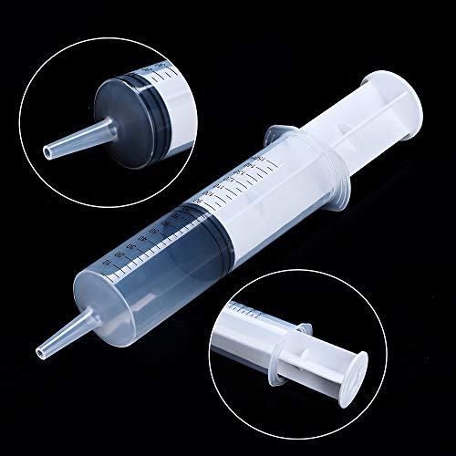 3 Pcs 150ml Large Syringes with 14G 1.5'' Blunt Tip Needles and adapters, Sterile and Individual Sealed, Easy to Use and Clean, Plastic Garden Syringe for Liquid, lip Gloss, Paint, Epoxy Resin, Oil, Watering Plants, Refilling - style: 150 ml