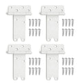 4 Pack 6" Door Hinges,280 Lbs Capacity Heavy Duty Gate Hinges | Matte white T-Strap Shed Gate Hinges,Barn Door, Shed Doors, rust-resistant,durable (6 inch- U - 4 Pack)-Patent Pending - size: 6 inch- U - 4 Pack