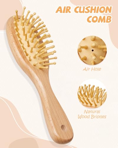 Baby Grooming and Health Kit, Lictin Nursery Care Kit, Newborn Safety Health Care Set with Hair Brush,Comb,Nail Clippers and More for Newborn (Walnut) | Baby Cradle Cap & Comb for Newborns & Toddlers, Baby Boy Girl Essentials, Perfect Baby Grooming Kit, S