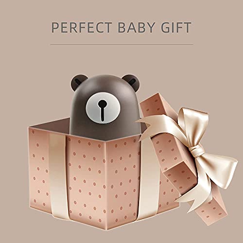 Baby Nail Clippers Set with Cute Case, Infant Fingernail and Toenail File Kit for Newborn Manicure and Pedicure, New Mom Grooming Gift - color: Bronze + Weiß