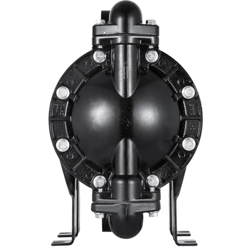 VEVOR Air-Operated Double Diaphragm Pump 1 inch Inlet Outlet Aluminum 35 GPM Max 120PSI, Nitrile Diaphragm, QBY4-25L-1inch-35 - size: 22 GPM