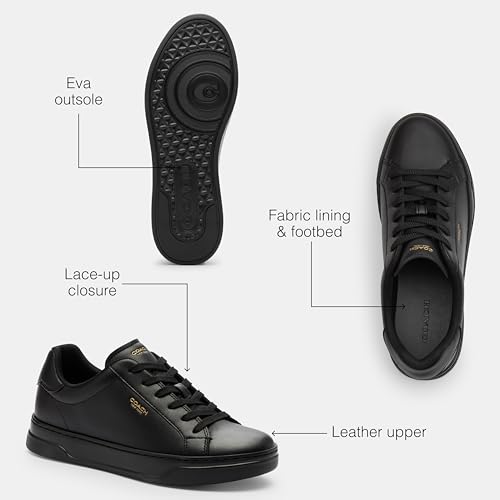 COACH Women's High Line Sneaker - color: Black/Black, size: 5