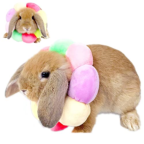 Adjustable Rabbit Protection Cone Collar,Soft Pet Recovery Collar for Rabbit/Chinchilla/Guinea Pigs/Kitten After Surgery Wound Healing,Elizabeth Neck Recovery E-Collar for Small Animals (XS) - size: XS