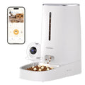 Automatic Cat Dog Feeder with Camera 4L, 2.4G/5G WiFi Smart Pet Food Dispenser with Night Vision, 2-Way Audio, Meat Call and Motion Alert, Stainless Steel Bowl, Dual Power Support, AI Feature