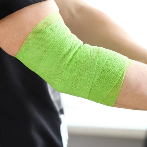 BESPORTBLE 12 Rolls Self Adhesive Elastic Bandages Wrap - Breathable Non-Woven Cohesive Bandage - 2 Inch Athletic Tape for Sports, Wrist, Ankle, Tattoo Grip Tape, Vet Wrap for Pets - color: Multi