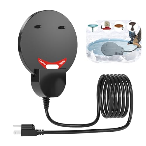 250W Bird Bath Heater - Suitable for Livestock, Poultry, Horses, Cows, Birds, and Chicken Waterers - Winter Use Indoors/Outdoors - Aluminum Cast for Efficient Heating