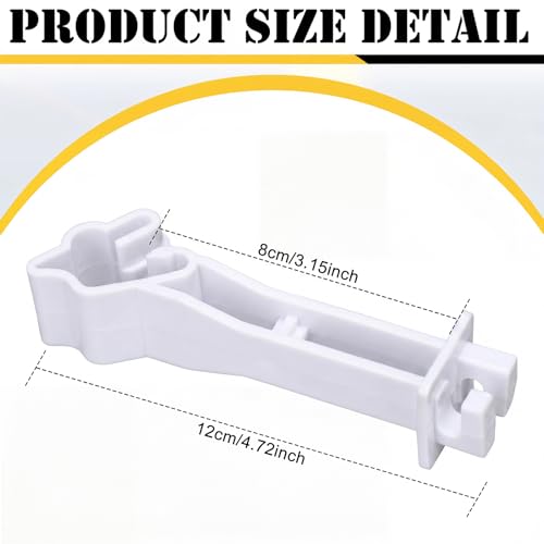 Outus 50pcs Reversed Extender Electric Fence TPost Insulators Snap, White | Fit T Post Insulators, for Electric Fence Wire, Yard Agricultural Ranchers Farm - color: White