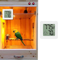 MANON ROSA Bird Thermometer Hygrometer – Mini Digital Magnetic & Adhesive Pet Temperature and Humidity Sensor Gauge for Parrot Cages, Lizard Spider Snake Gecko Reptile Rearing Boxes
