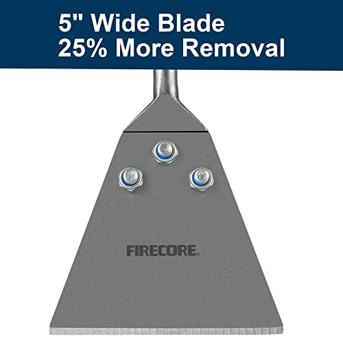 SDS Plus Floor Scraper Kit, Firecore 5 Inch x 11 Inch Tile Removal Tool SDS Plus Chisel Bit Heavy Duty for Rotary Hammer Drill, Thinset Vinyl Scraper Adhesives Remover with Replacement Balde FS22510 - style: 5" Floor Scraper Kit