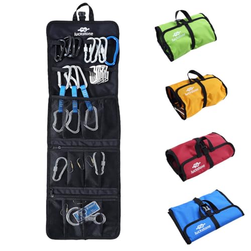 Lixada Climbing Quickdraw Hanging Storage Bag Climbing Gear Organizer Bag Small Tools Organizer Pouch - color: Yellow
