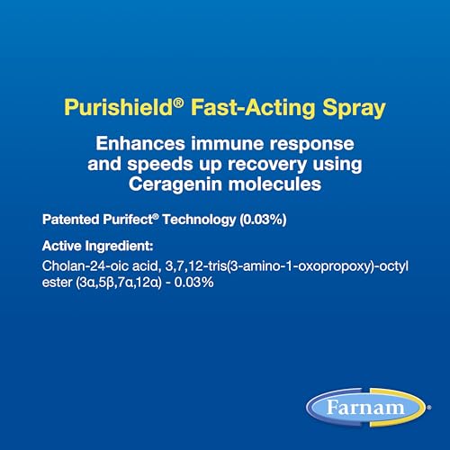 Farnam Purishield Wound and Skin Care Fast-Acting Spray for Horses, 12 oz | Wound Care, Fast-Acting Spray for Horses, Dogs, Cats & Livestock, 24-hour Protection*, Cleans, Treats and Promotes Healing* - size: 12 Fl Oz (Pack of 1)