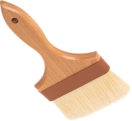 SPARTA Kitchen Basting Brush – 4037600 Basting Brush for Cooking Flat Boar Bristle Brush, Hardwood Handle for Kitchens, Restaurants, Catering, High Heat Food Prep, 4in - size: 9.25" x 4" (Pack of 1)