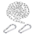 304 Stainless Steel Link Chain with 2 Hook (1/16" x 3.3 ft / 1 m x 2 Mm) - Utility Hanging Coil Chain Link Locking Pulling for Outdoor Fence Pet Dog - size: 1/16" x 3.3 ft(1 m x 2 Mm)
