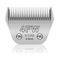 4FW Wide Pet Dog Grooming Detachable Blades, 3/8" (9.5mm) | Compatible with Andis, Oster A5, Wahl KM10 Clippers, For Larger Animals - color: Silver, size: 4FW-9.5mm