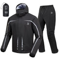 RIDEIRON Motorcycle Rain Gear for Men & Women, Waterproof Rain Suit | 15,000 mm Waterproof Rating, Zippered Leg Openings, Roomy Seat Design, Reflective, Breathable, Fishing, Golf, Hunting - size: 3X-Large