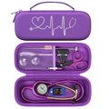 BOVKE Case for 3M Littmann Classic III/Cardiology IV - Dark Purple | Lightweight II S.E/ MDF Acoustica Stethoscopes Hard Bag, Medical Supplies Case for Nurses, Doctors, Nursing School Essentials - color: Dark Purple