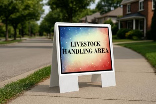 Livestock Handling Area 4Th Of July American Flag Usa Patriotic Watercolor A-Frame Double Sided 23x23 in. Yard Road Sign - size: Double A-Frame Sign