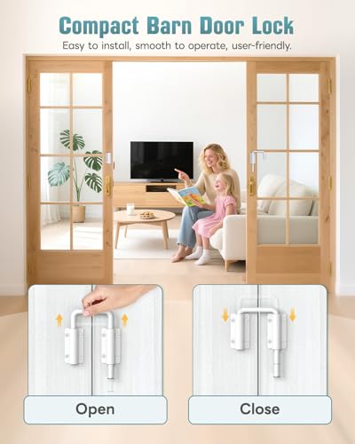 90/180 Degree U Patio Sliding Door Loop Lock Latch, White | Aluminum Alloy Security Bolt Lock , Multi-Angle Mounting for Barn, Garden, Fence Gate & Window - color: White-1 PC