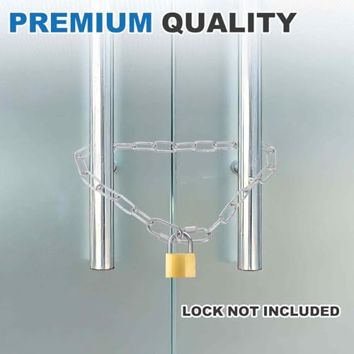 PATIKIL Gate Chain Lock, (27.6Inch, Silver) (1 Pcs)304 Stainless Steel Hanging Chain Lock for Stall Barn/Cabinet/Fence/Hammock/Pet Cages - size: 27.6Inch
