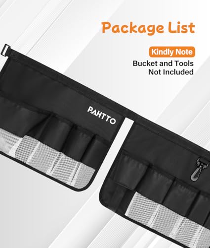 Bucket Tool Organizer, 5 Gallon Garden Bucket Tool Bag with Mesh Pocket | Waterproof Bucket Storage Caddy, Versatile for Car Wash Suppliers, Gardening Tools, Fishing Gear, Fit 3.5 to 5 Gallon Buckets