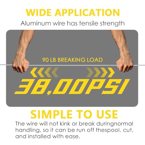 1000 ft 17 Gauge Aluminum Electric Fence Wire for Garden Fence, Electric Fence, Chicken Wire Fence,High Conductivity and Durability
