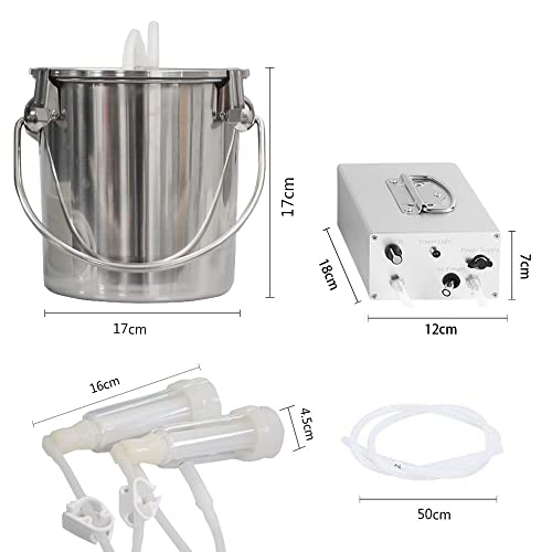 3L Goat Milking Machine,Battery Rechargeable Portable Milker,304 Food Bucket - size: 3L Goat