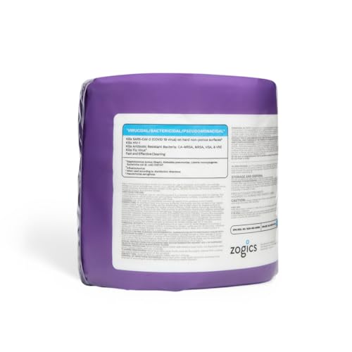Zogics Antibacterial Disinfecting Wipes, 800 Count Roll | EPA registered, 15-second kill time, For hard nonporous surfaces, For countertops, door handles and equipment - size: 800 Count (Pack of 1)