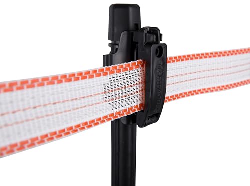 Gallagher Poly Tape Clip Holder for Insulated Line Posts | Holds up to 1.5" Wide Polytape - style: Poly Tape Clip Insulator