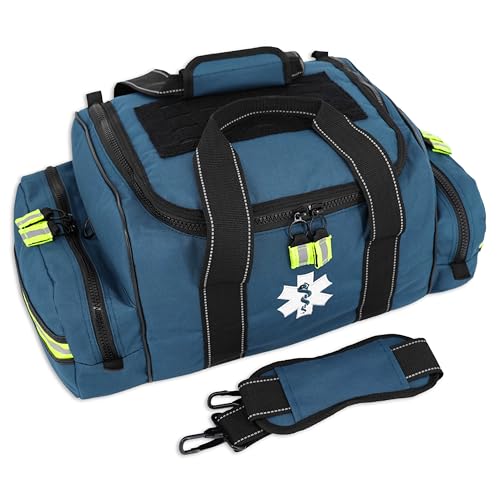 Lightning X Large EMT Medic First Responder EMS Trauma Jump Bag w/Dividers - color: Navy Blue