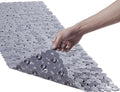 Webos Bath Shower Mat Non Slip: Extra Large Pebble Bathtub mat for Families, Anti Slip Shower Matt with Drain Holes Suction Cups Tub Mat - 16 X 40 Inch Grey - color: Pebble Grey