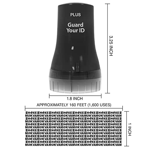 Guard Your ID Wide Identity Theft Protection Roller Stamp for Mail, Black - color: Black, size: Wide